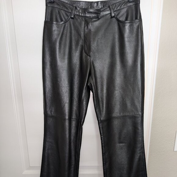 Bogner Sz 8-L Lambskin Leather Pants - Picture 1 of 6
